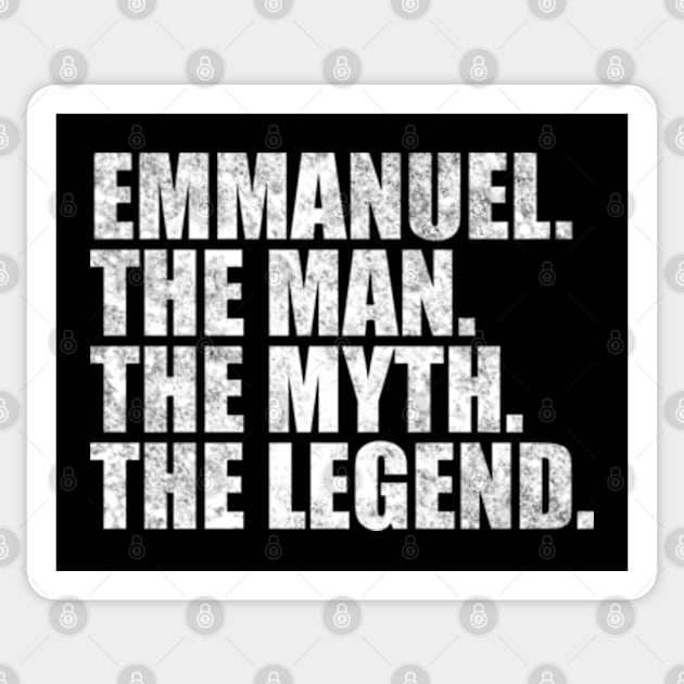 Emmanuel Legend Emmanuel Name Emmanuel given name Sticker by TeeLogic